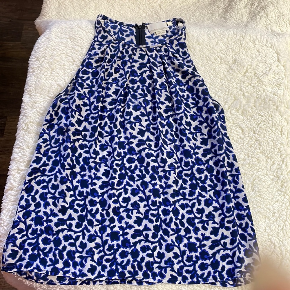 Cynthia Rowley silk sleeveless blouse.